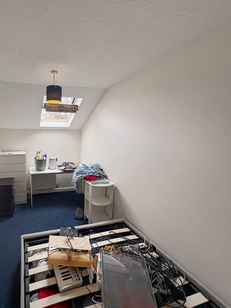 A bedroom ceiling, after the works