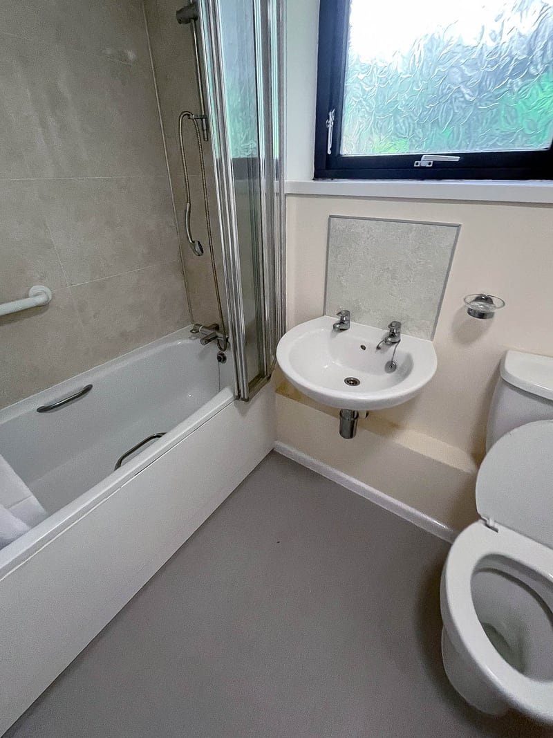 The bathroom of the same property, after the works