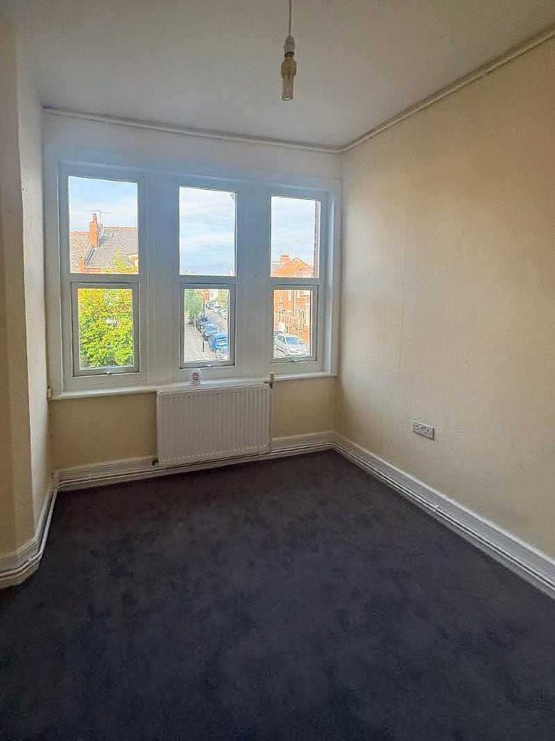 A front bedroom in a second void property, after the works